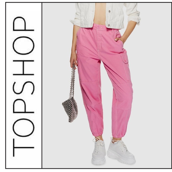 topshop pink cargo pants